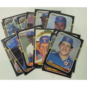 Donruss 1987 Texas Rangers Baseball Card Lot 12ct Charlie Hough Kevin Brown Good